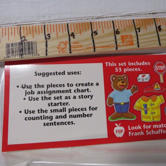 Safety Bear NEW Unopened BULLETIN BOARD SET (gets dressed in diff clothes) - Picture 7 of 11